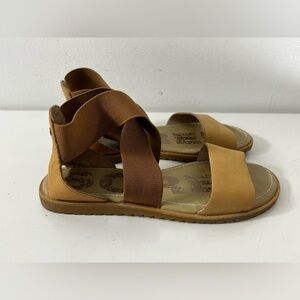 Sorel Womens Size 6 Ella Style Sandals Ankle Strap Tan Brown